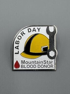 MOUNTAIN STAR BLOOD DONOR Labor Day LAPEL PIN